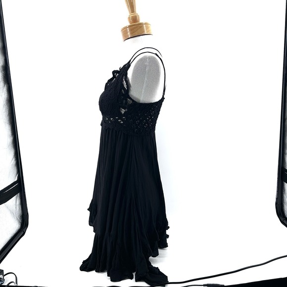 FP One Women Lace Slip Dress M Black Lacey Goth Whimsigoth Fairy Grunge Coquette - Picture 5 of 9